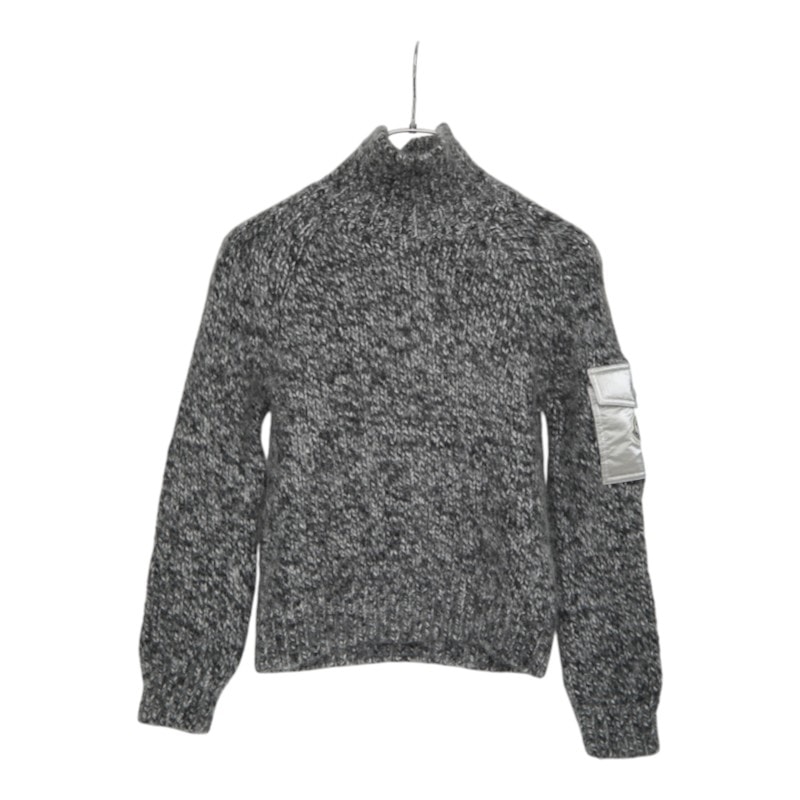 モンクレール CICLISTA セーター ニット サイズ:S グレー ウール アルパカ レディース MONCLER 中古