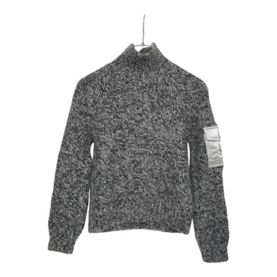 モンクレール CICLISTA セーター ニット サイズ:S グレー ウール アルパカ レディース MONCLER 中古