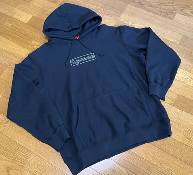 Supreme KAWS Chalk Logo Hooded Sweatshirt "Black"(2021)