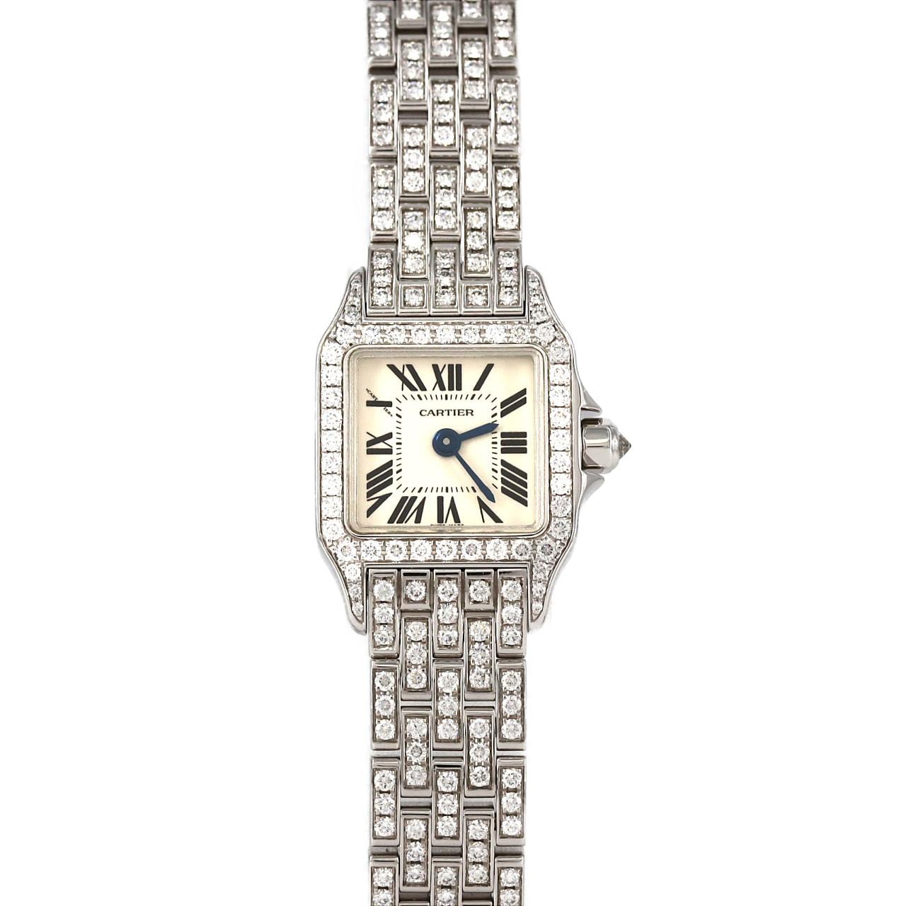 カルティエ ミニサントスドゥモワゼル WG/D・ブレスD WF9005YA WG クォーツ