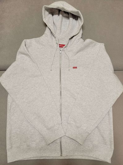 Supreme Small Box Zip Up Hooded Sweatshirt "Ash Grey"