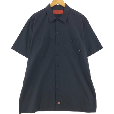 古着 80~90年代 ディッキーズ Dickies バックプリント 半袖 ワークシャツ ボックスシャツ メンズXL相当/eaa509317 【中古】 【250414】/eaa509317