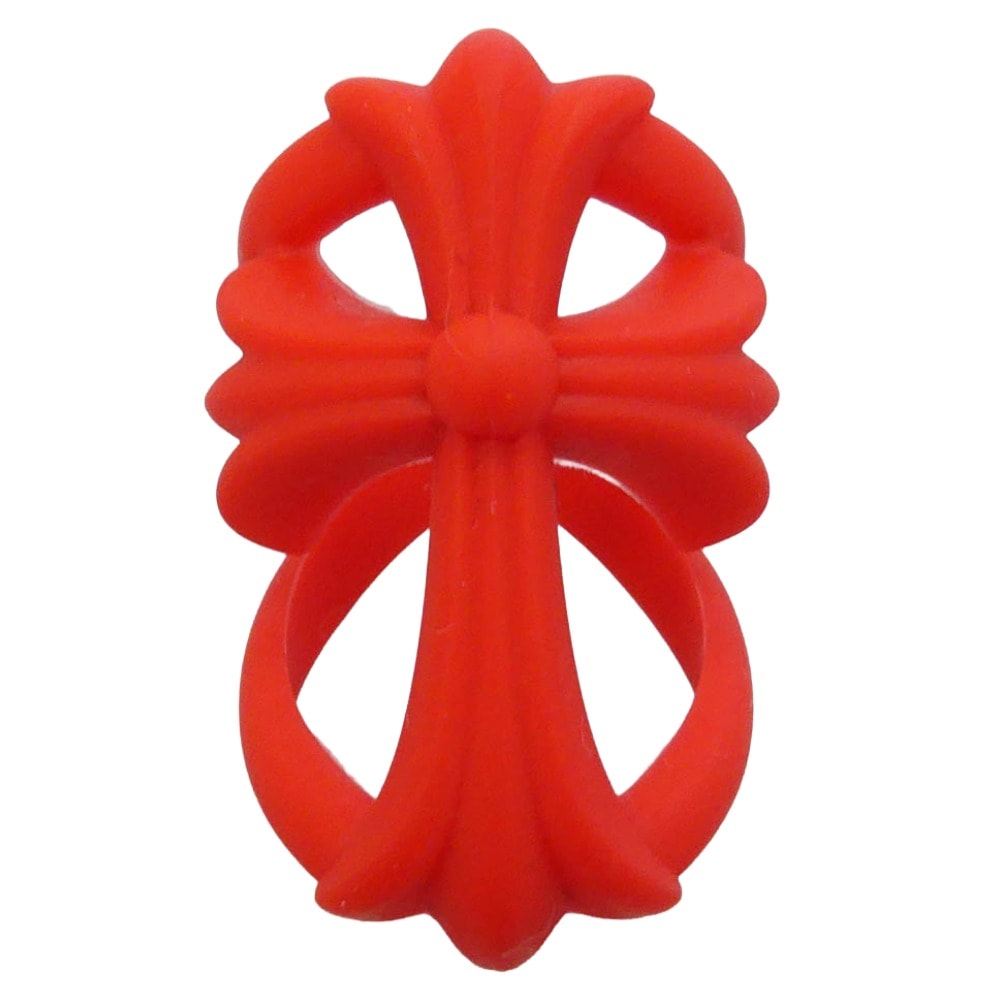 Chrome Hearts Infinity CH Cross Rubber Ring "Red"