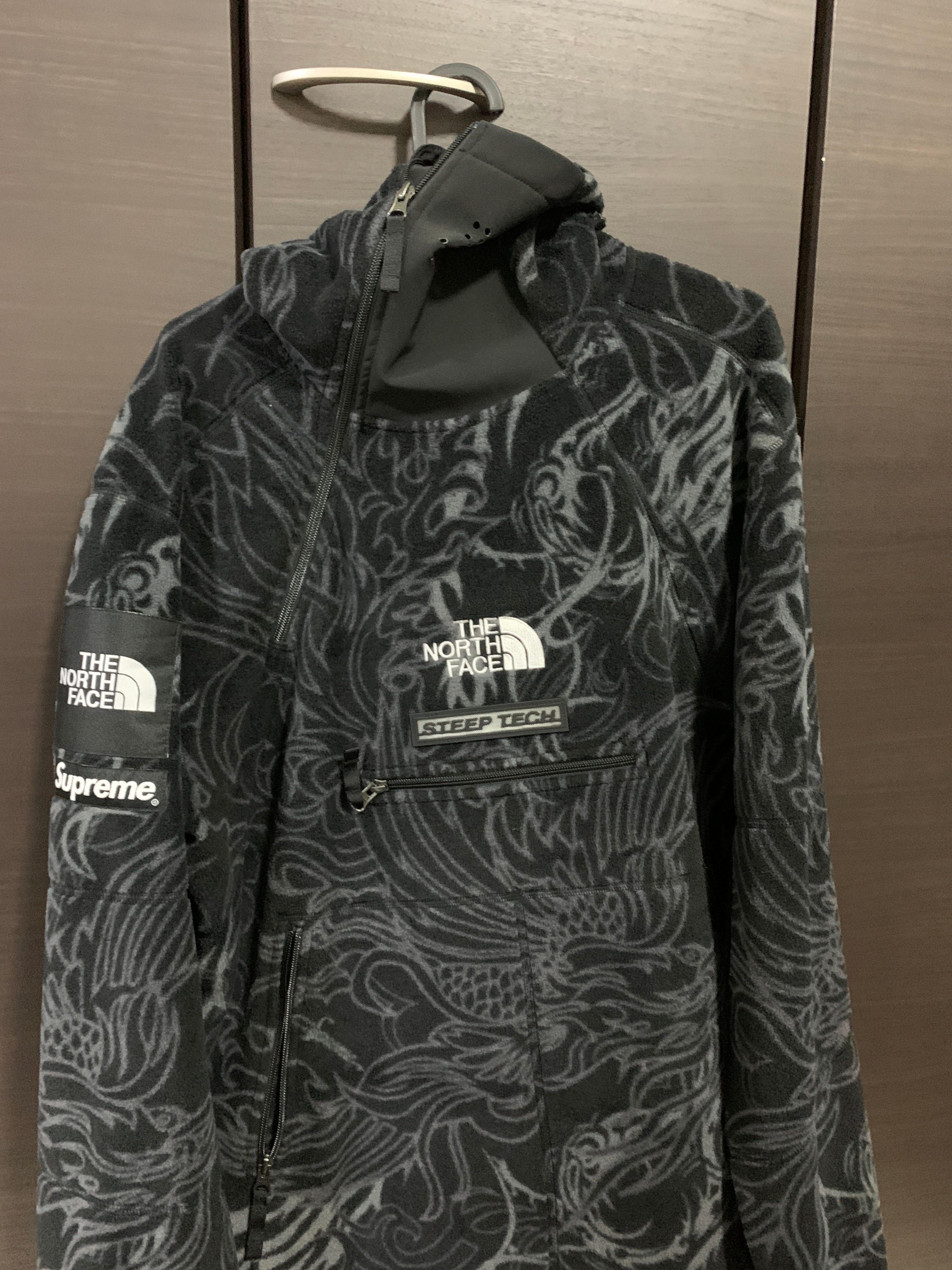 Supreme x The North Face Steep Tech Fleece Pullover "Black Dragon"