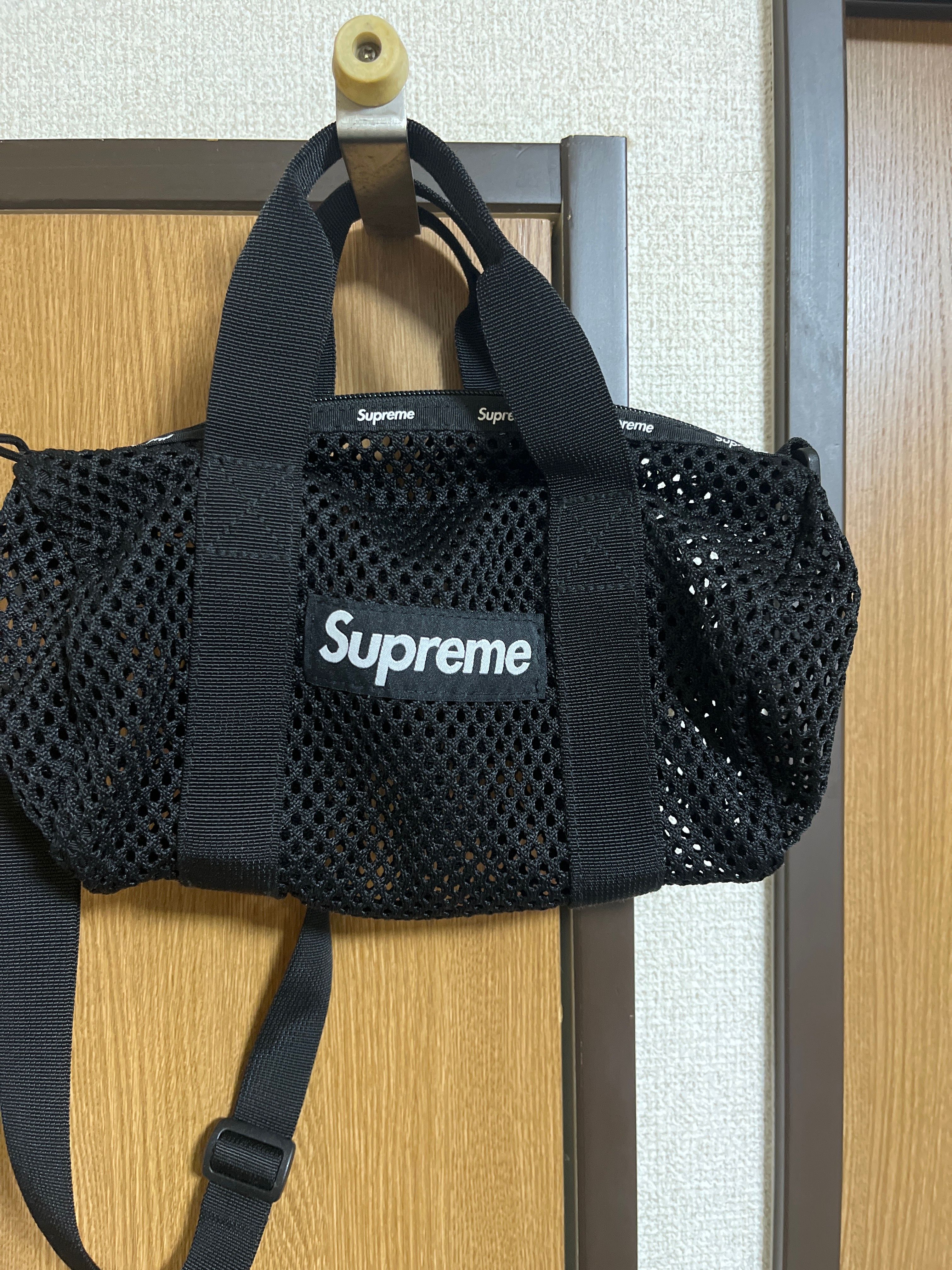 Supreme Mesh Mini Duffle Bag "Black" (23SS)