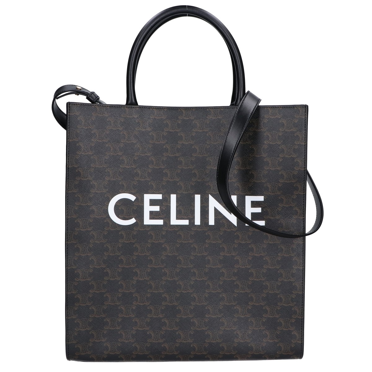 セリーヌ 新品同様 23年製 トリオンフキャンバス ミディアム バーティカルカバ