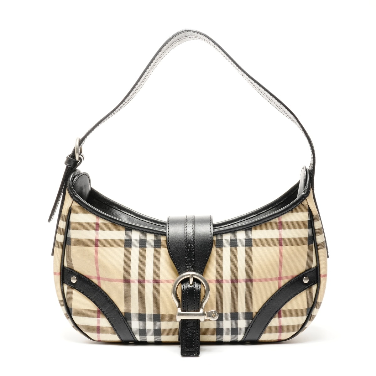 バーバリー BURBERRY PVC ノバチェック ワンショルダー ショルダーバッグ【中古】