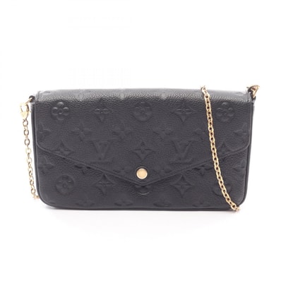 ルイ・ヴィトン LOUIS VUITTON ポシェット フェリシー ショルダーバッグ バッグ レザー モノグラム・アンプラント ノワール レディース ブラック系 M64064 【中古】