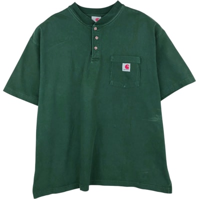 古着 カーハート Carhartt ヘンリーネック 半袖 Tシャツ メンズXL相当/eaa621625