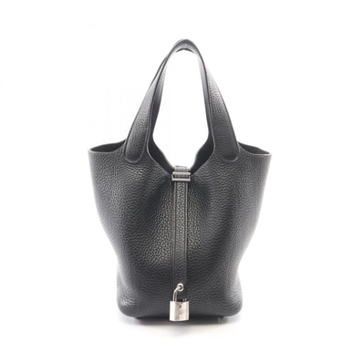 エルメス HERMES ピコタンロックPM ハンドバッグ バッグ レザー トリヨンクレマンス トリヨンクレマンス □Q刻印(2013年製造) レディース ブラック系 【中古】