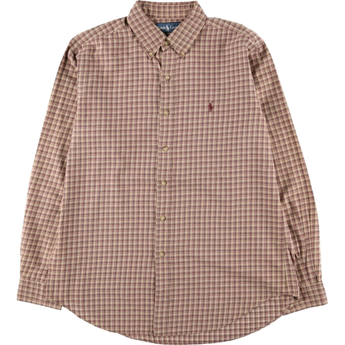 古着 ラルフローレン Ralph Lauren CLASSIC FIT 長袖 ボタンダウンチェックシャツ メンズL相当/eaa564548