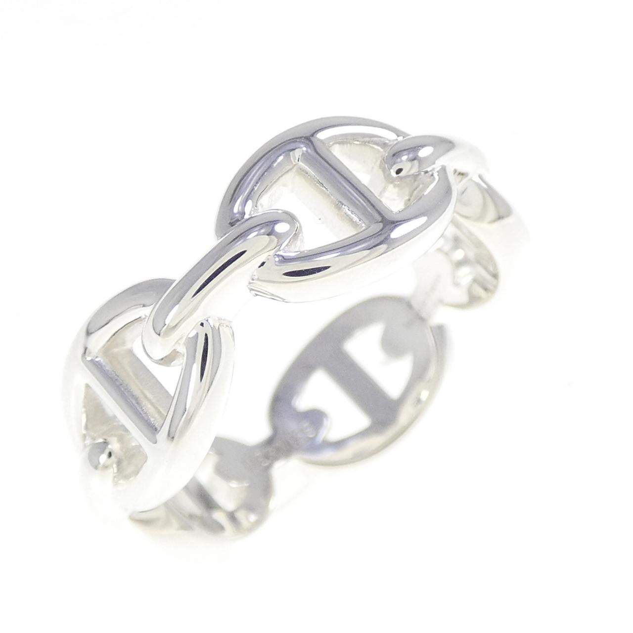 Hermes Chaine D'ancre Enchainee Ring PM "Silver"