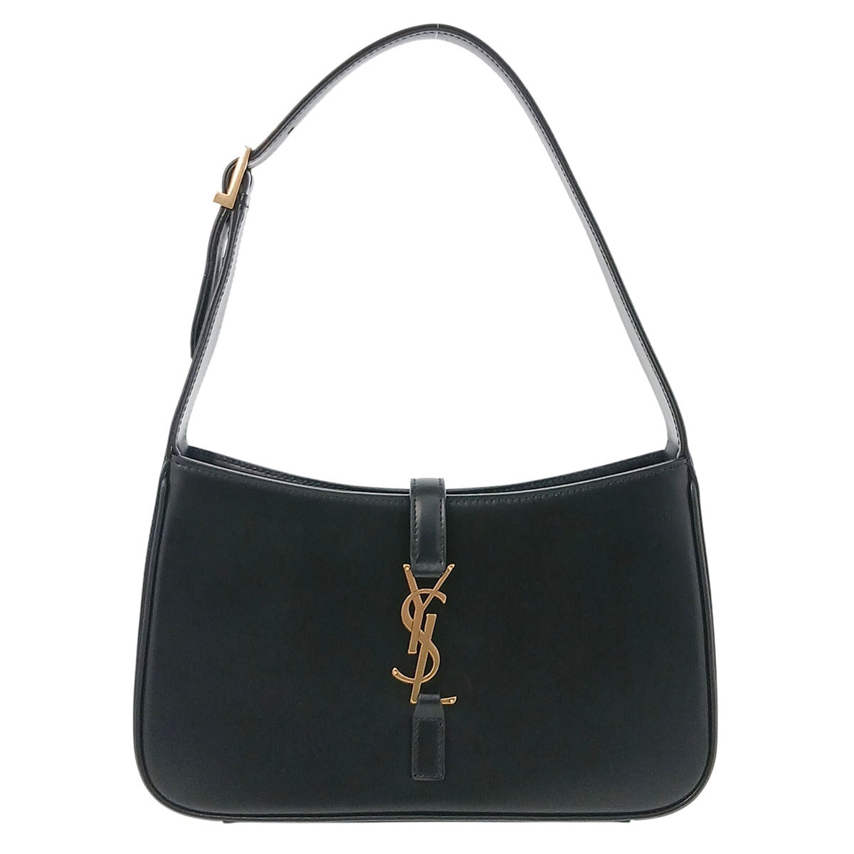 YVES SAINT LAURENT イヴ・サンローラン ル サンカセット ハンドバッグ 657228 レザー ブラック レディース【中古】