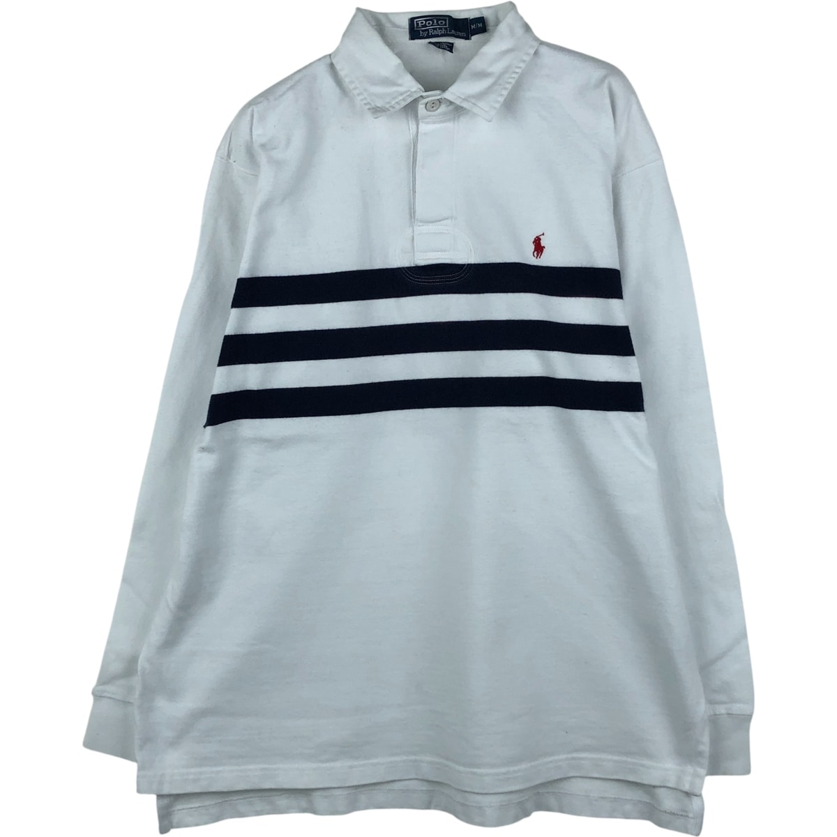 古着 ラルフローレン Ralph Lauren POLO by Ralph Lauren 長袖 ラガーシャツ メンズM相当/eaa601391
