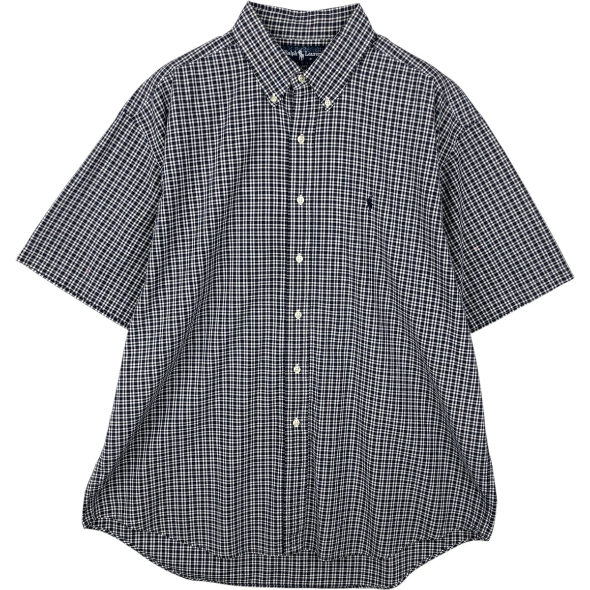 古着 ラルフローレン Ralph Lauren BLAKE 半袖 ボタンダウン チェックシャツ メンズXL相当/eaa643929