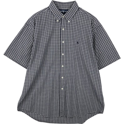 古着 ラルフローレン Ralph Lauren BLAKE 半袖 ボタンダウン チェックシャツ メンズXL相当/eaa643929
