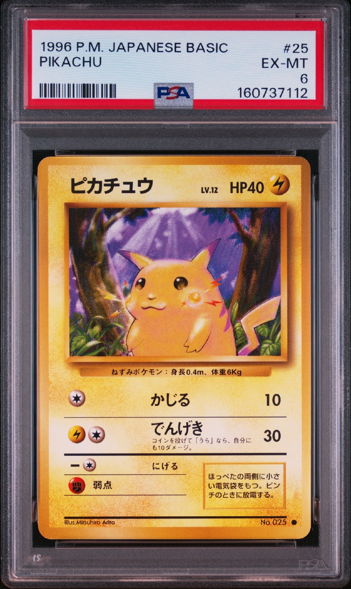 ピカチュウ ○ : 旧裏 [PMCG1-2](拡張パック「ポケットモンスター