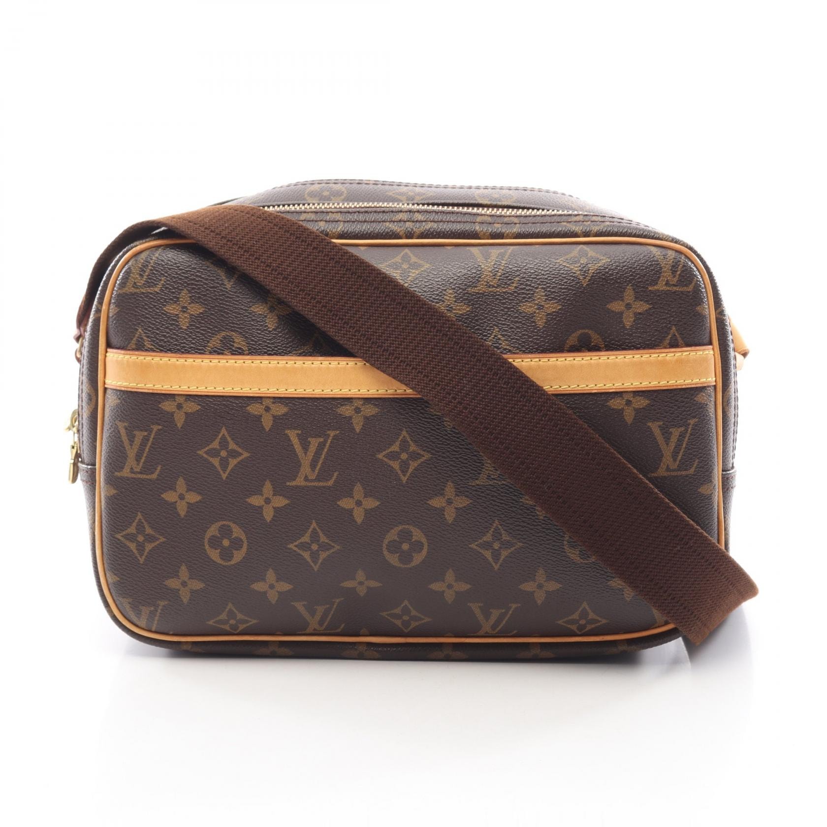 ルイ・ヴィトン LOUIS VUITTON リポーターPM モノグラム ショルダーバッグ バッグ PVCコーティングキャンバス レザー モノグラム レディース ブラウン系 M45254 【中古】