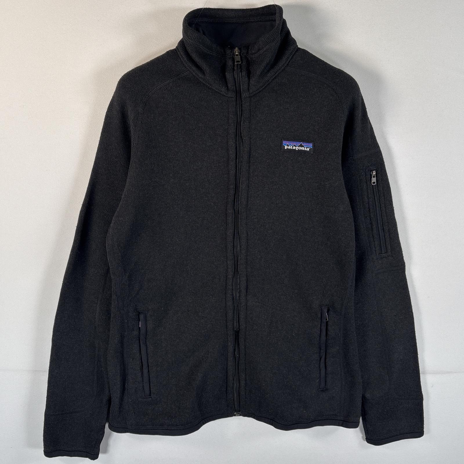 古着 パタゴニア patagonia フルジップフリースジャケット ベターセーター ワンポイントロゴ XS ブラック レディース