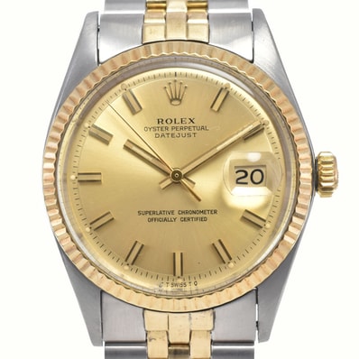 ロレックス ROLEX 1601 ヴィンテージ オイスターパーペチュアル デイトジャスト ワイドボーイ Cal.1570 自動巻き メンズ 良品 K#147955