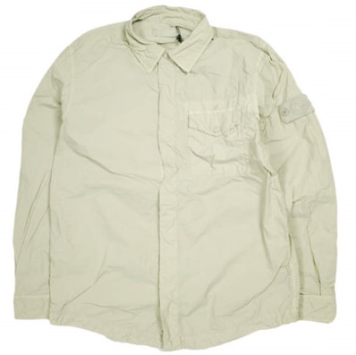 STONE ISLAND ストーンアイランド 25SS CAMICIA GHOST PIECE OVERSHIRT ガーメントダイ ナイロン オーバーシャツ K1S151100003 S00F6 L BEIGE(V0090) 長袖 ゴースト トップス