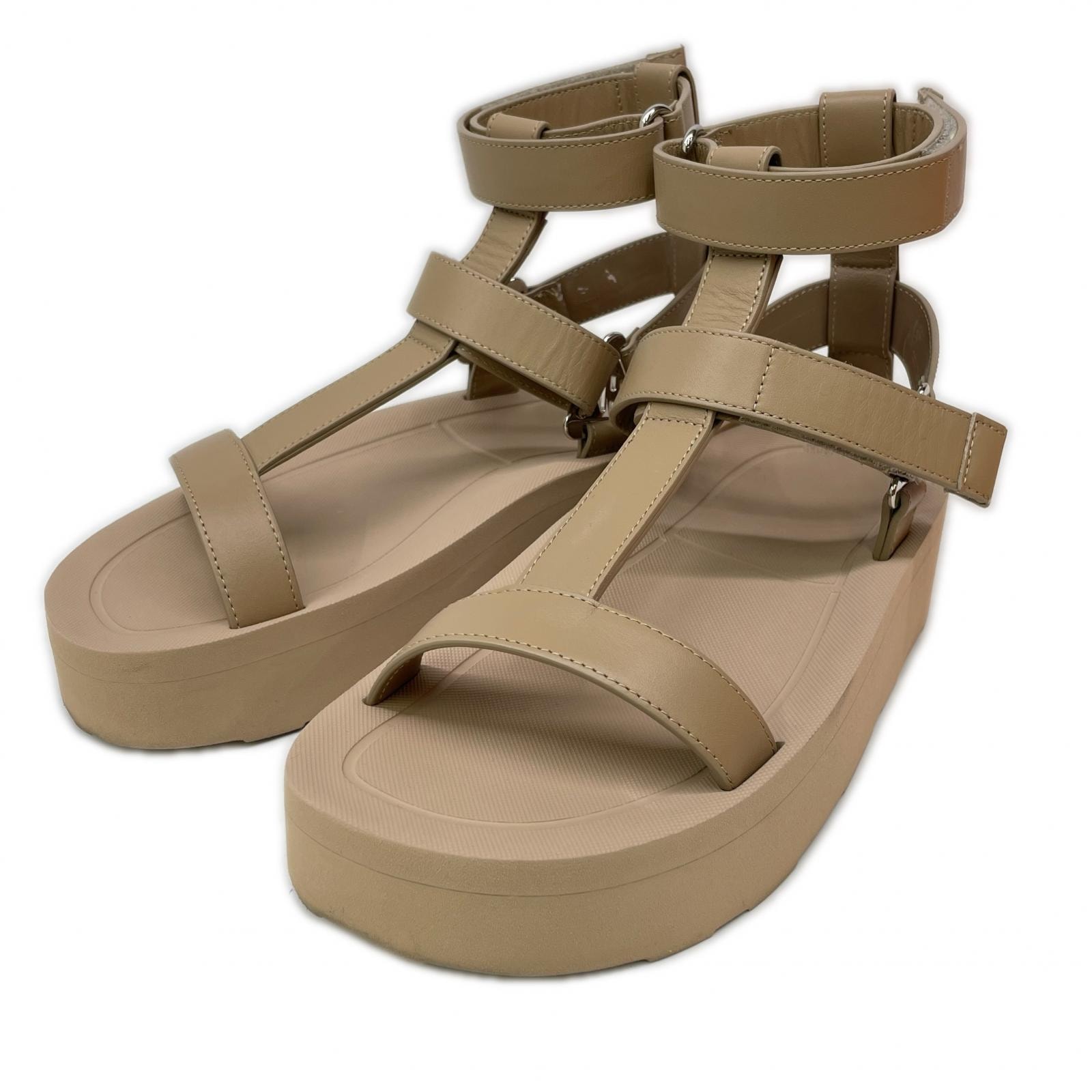 エルメス 【美品】221033Z ENID エニド カーフスキン Hディアマンバックル サンダル 35