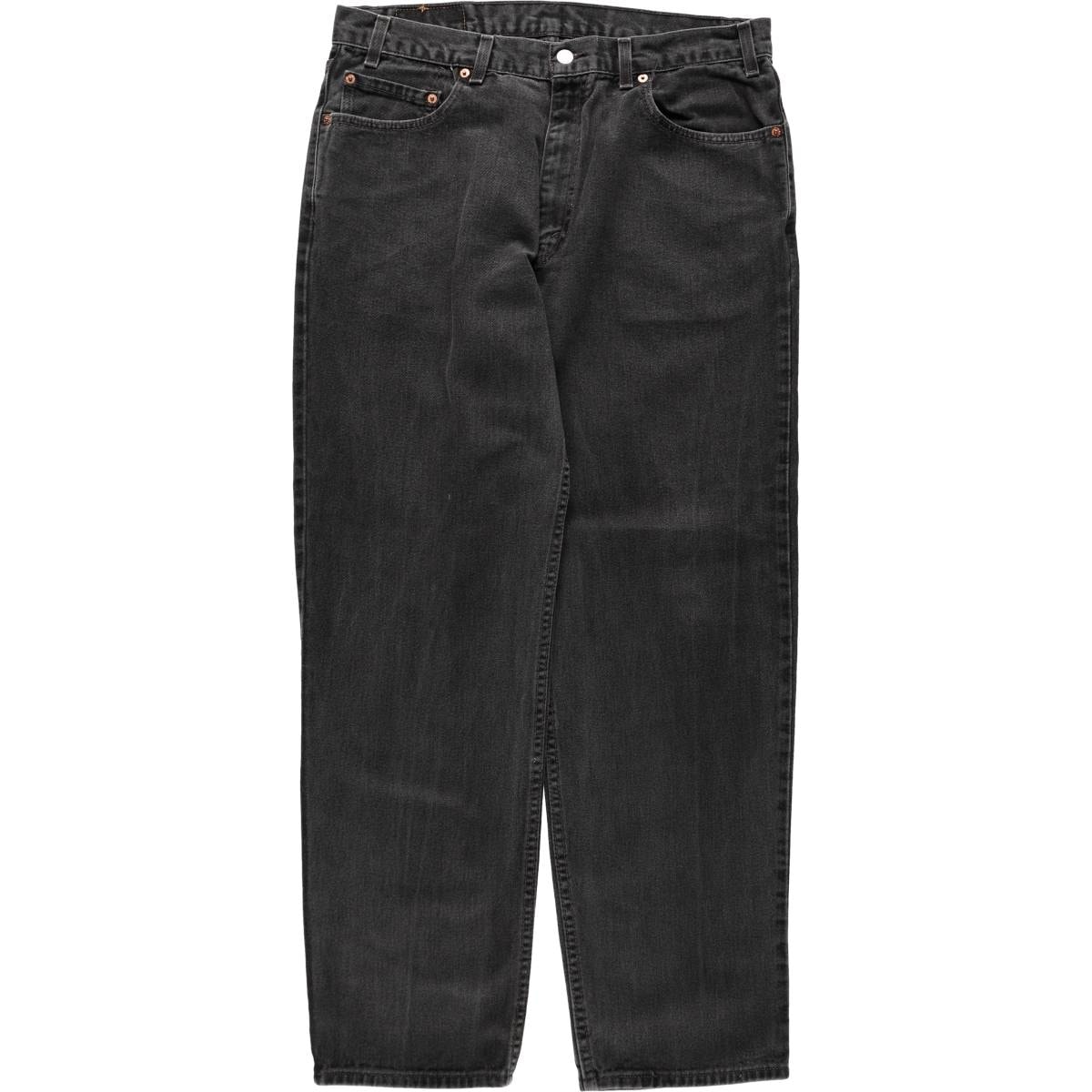 古着 00年代 リーバイス Levi's 550 RELAXED FIT ブラックデニム テーパードデニムパンツ USA製 メンズw35相当/eaa671978
