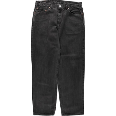 古着 00年代 リーバイス Levi's 550 RELAXED FIT ブラックデニム テーパードデニムパンツ USA製 メンズw35相当/eaa671978
