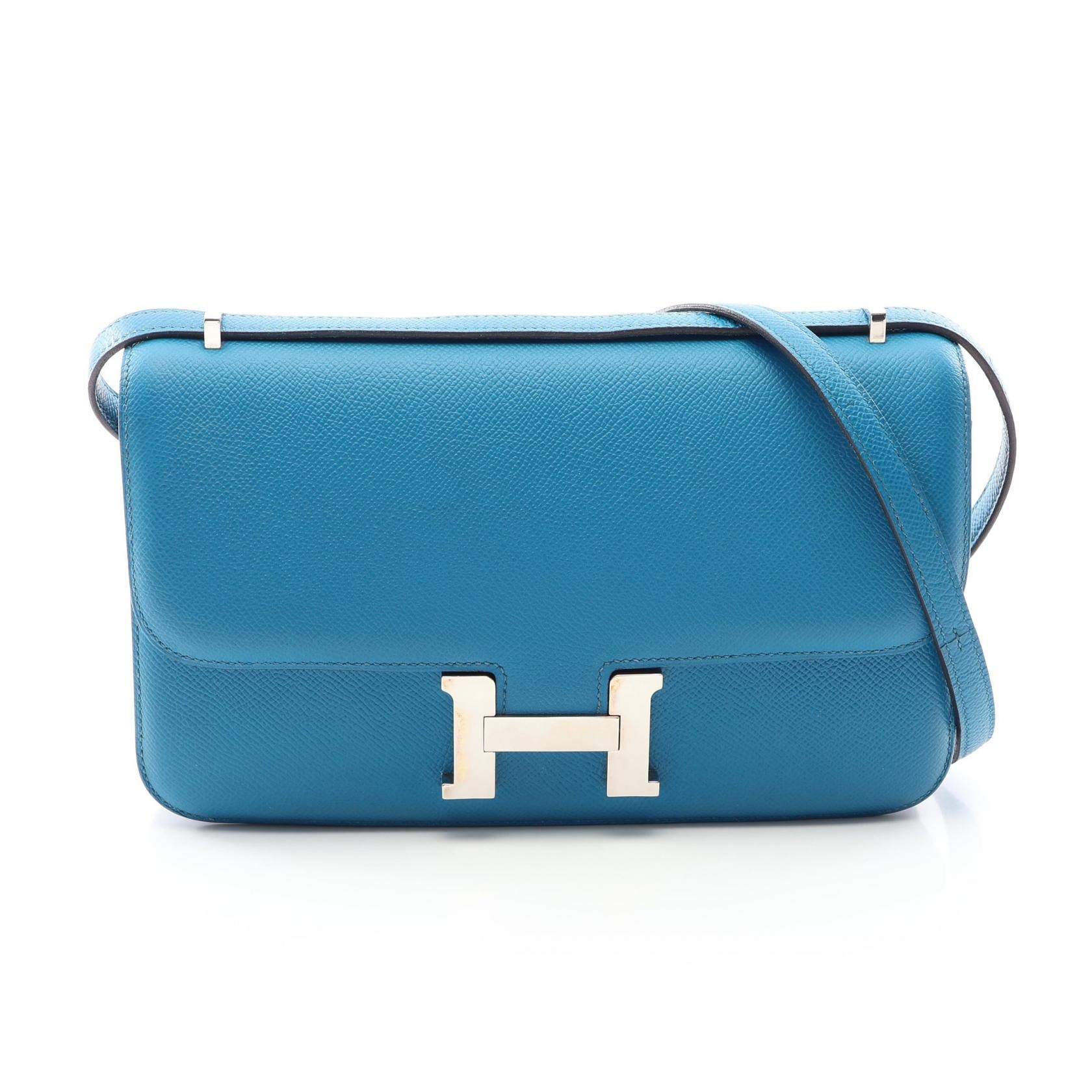 エルメス HERMES コンスタンス3 エラン ショルダーバッグ バッグ レザー ヴォーエプソン □R刻印(2014年製造) レディース ブルー系 【中古】