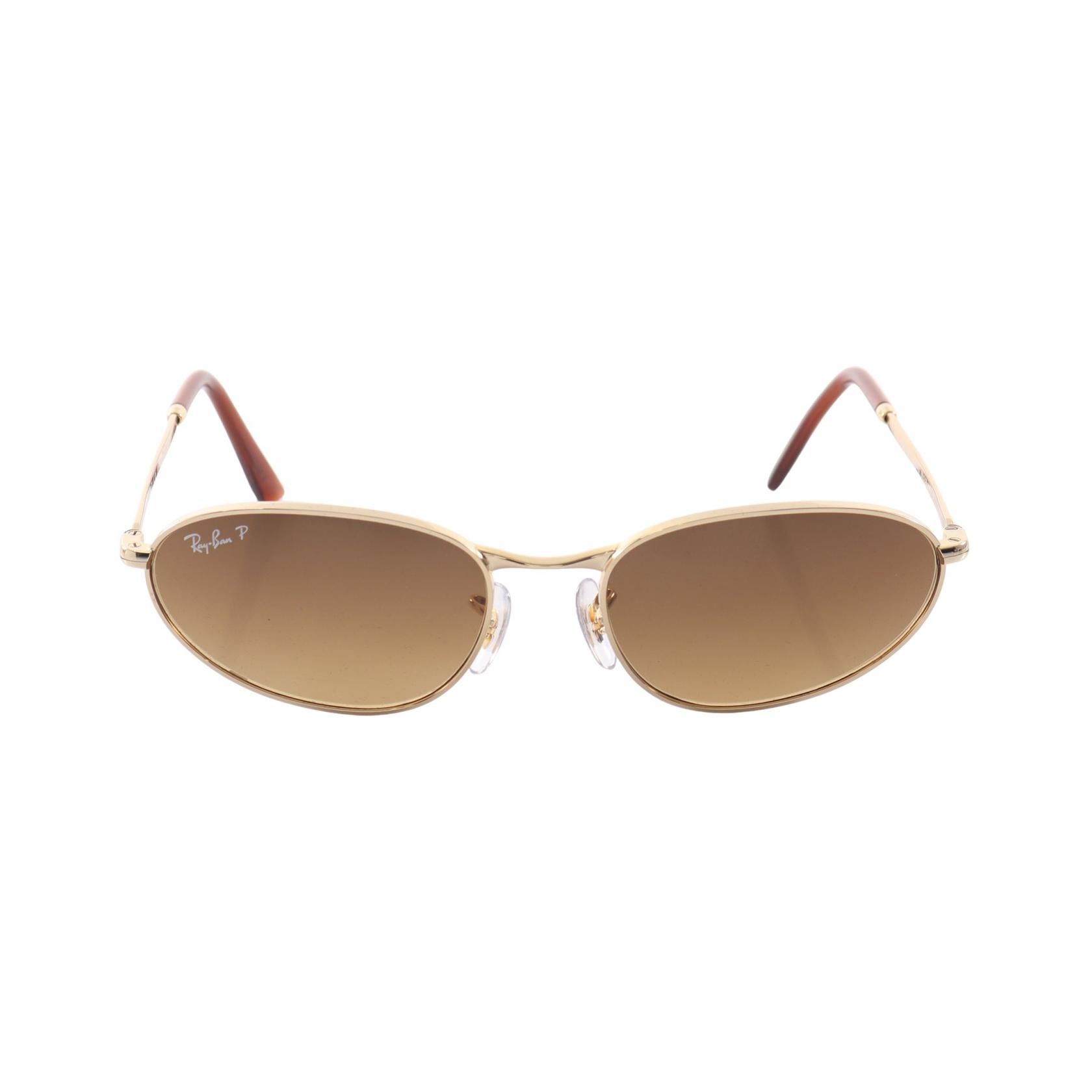 レイバン Ray-Ban オーバルレンズシェイプ サングラス 衣料品 GP レディース ゴールド系 / ブラウン系 【中古】