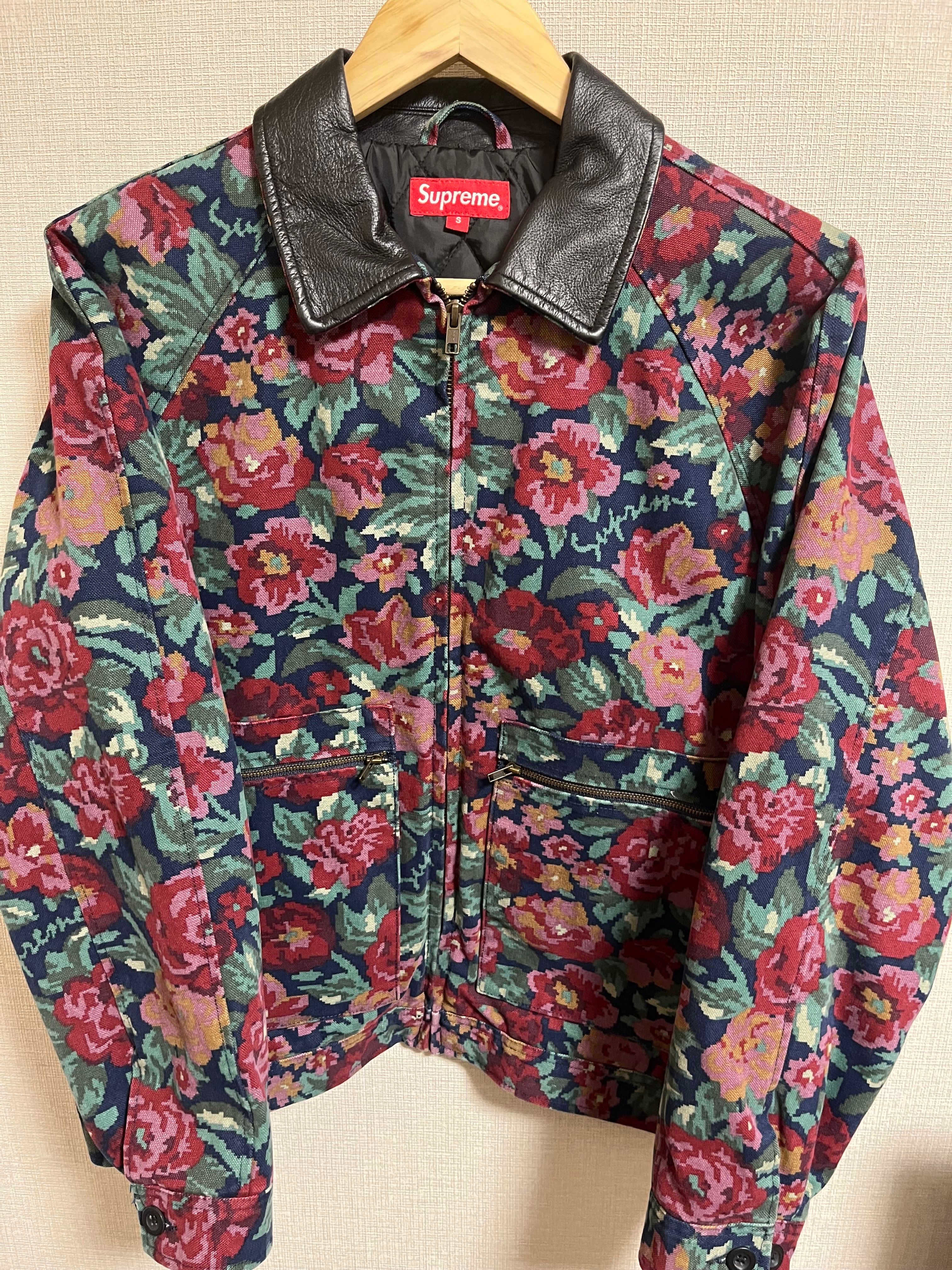 Supreme Leather Collar Work Jacket 
