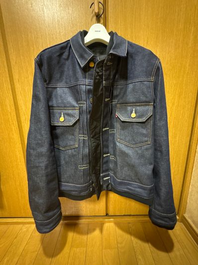 sacai x LEVI'S Men's Denim x Nylon Twill Reversible Blouson "Indigo/Black"