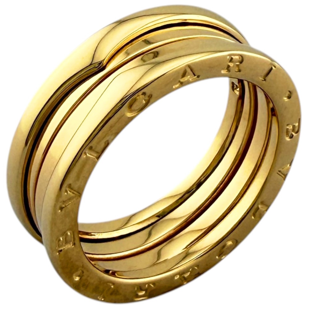 ブルガリ ビーゼロワン 3バンドリング リング 指輪 21号 18金 K18イエローゴールド ユニセックス BVLGARI  中古