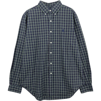 古着 ラルフローレン Ralph Lauren CLASSIC FIT クラシックフィット 長袖 ボタンダウンチェックシャツ メンズL相当/eaa661314