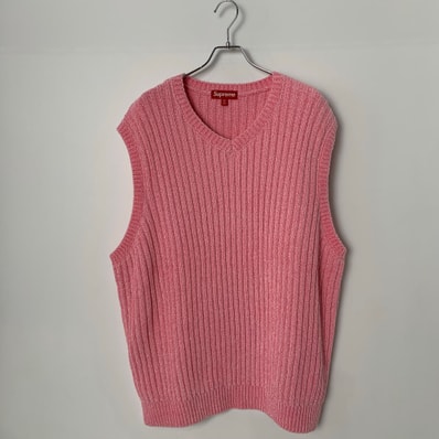 Supreme Chenille Sweater Vest "Pink"