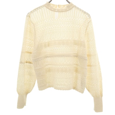 ZARA ザラ 長袖 レース編み ニット S ベージュ