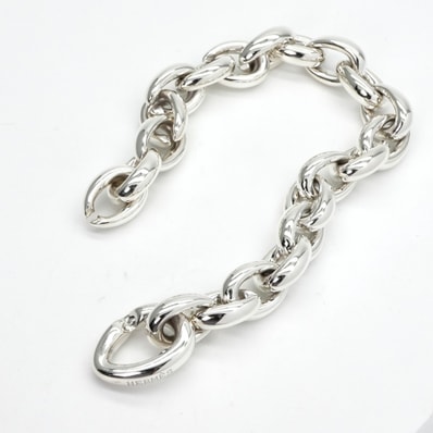 エルメス HERMES アクロバット アクロバットMM ブレスレット バングル カフ 925 シルバー 銀 MM 22コマ 希少