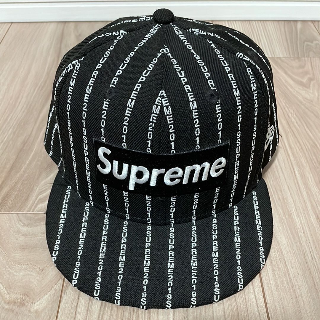 Supreme Text Stripe New Era® "Black"
