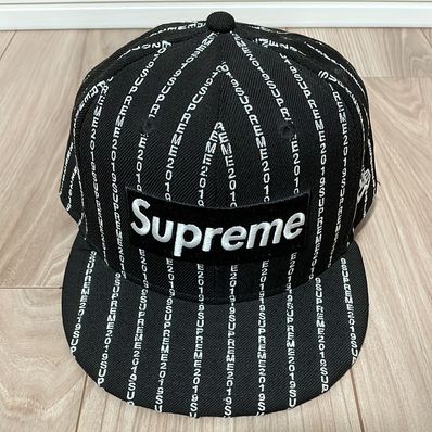 Supreme Text Stripe New Era® "Black"
