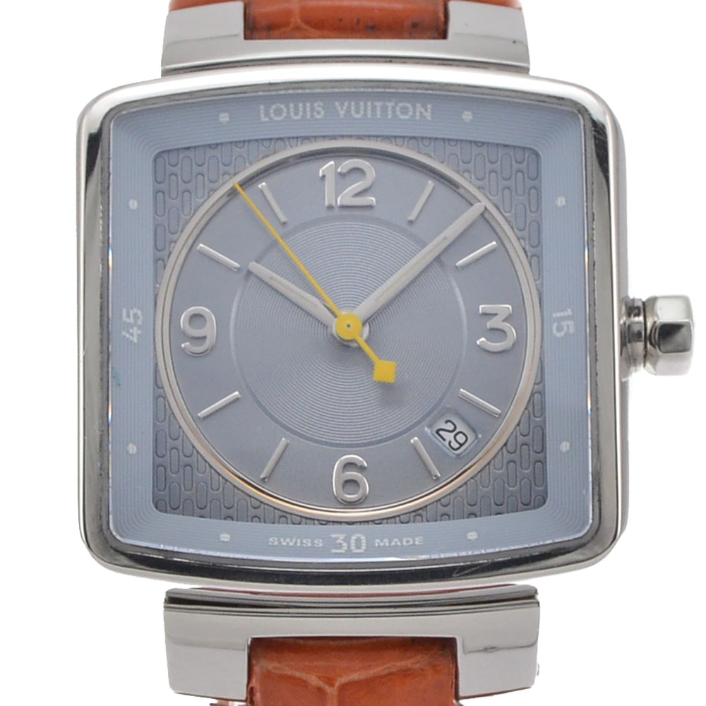 ルイ・ヴィトン LOUIS VUITTON Q2211 タンブールスピーディ デイト クォーツ レディース 良品 保証書付き K#144800