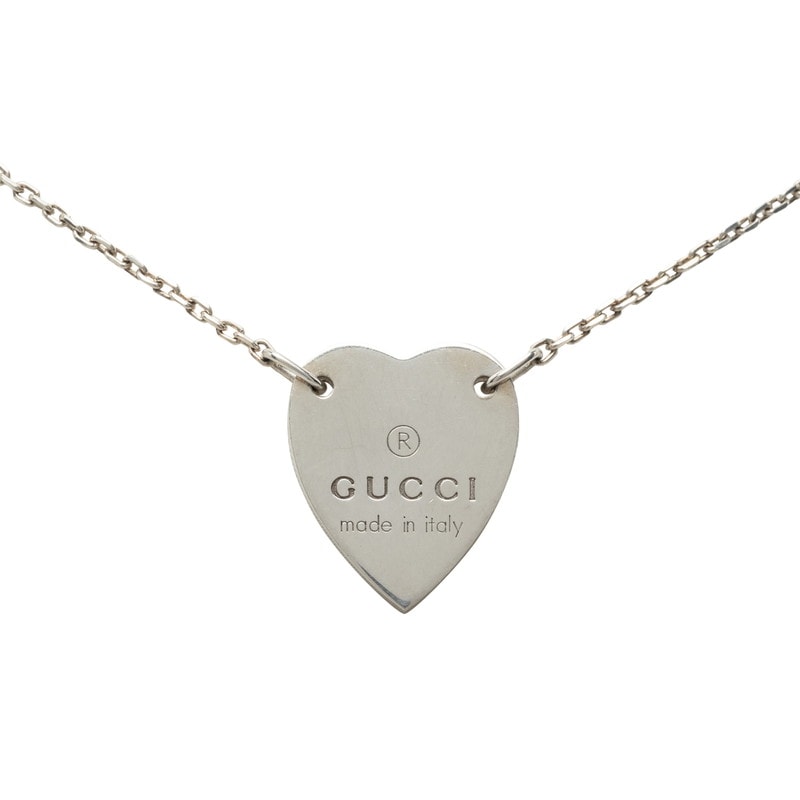 グッチ ハート モチーフ ネックレス SV925 シルバー レディース GUCCI 中古
