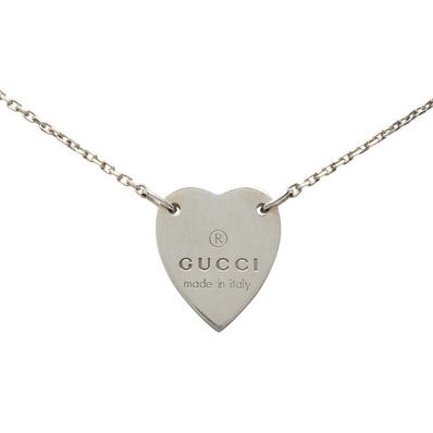 グッチ ハート モチーフ ネックレス SV925 シルバー レディース GUCCI 中古