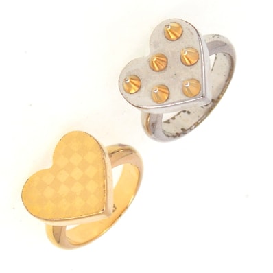 ルイ・ヴィトン LOUIS VUITTON M67107 リング 2個セット バーグス スパイシー バレンタイン サイズ50/JP10 GP メタル レディース S#141209