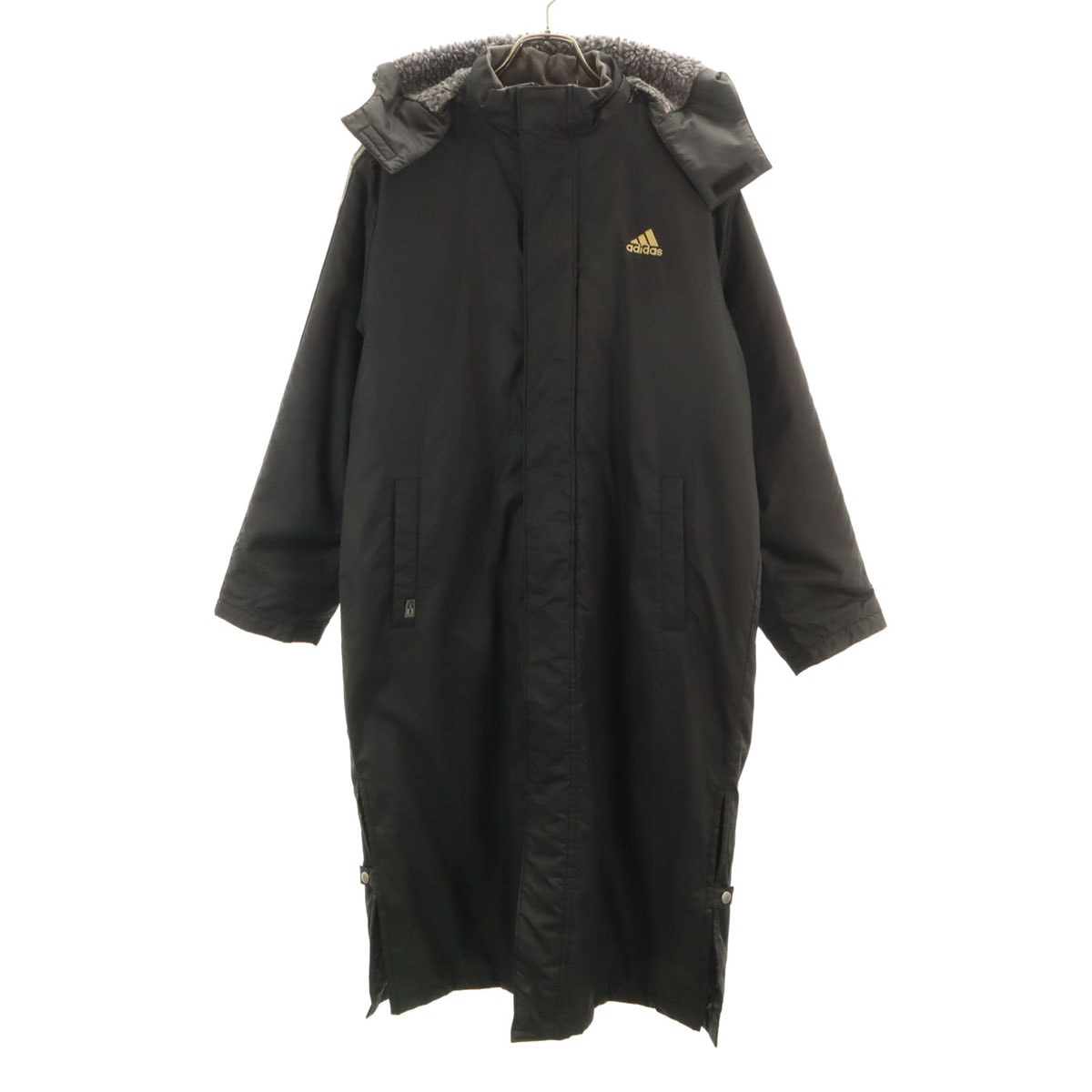 adidas アディダス トレーニング ベンチコート S ブラック 裏ボア