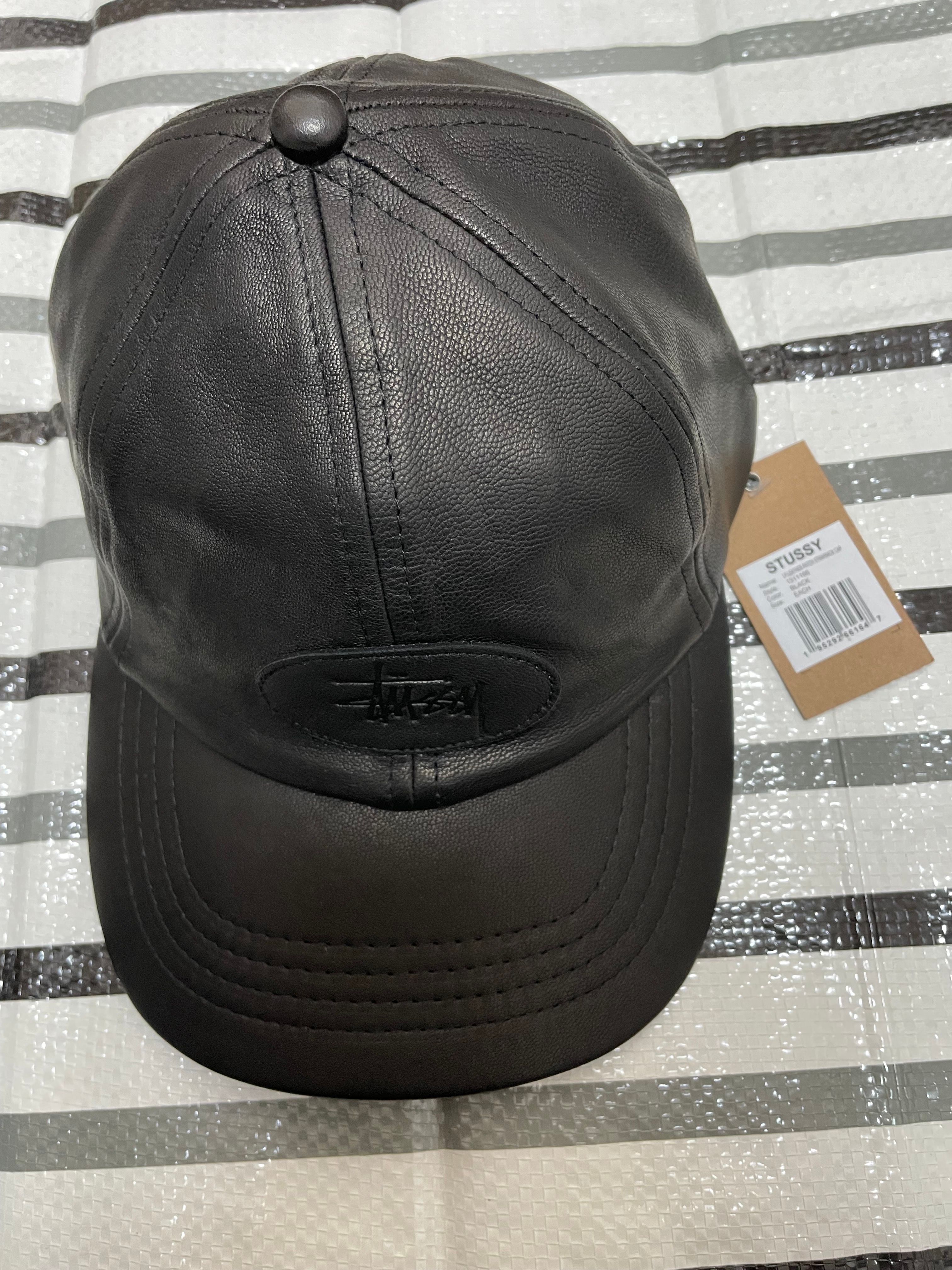 Stussy Low Profile Leather Strapback "Black"