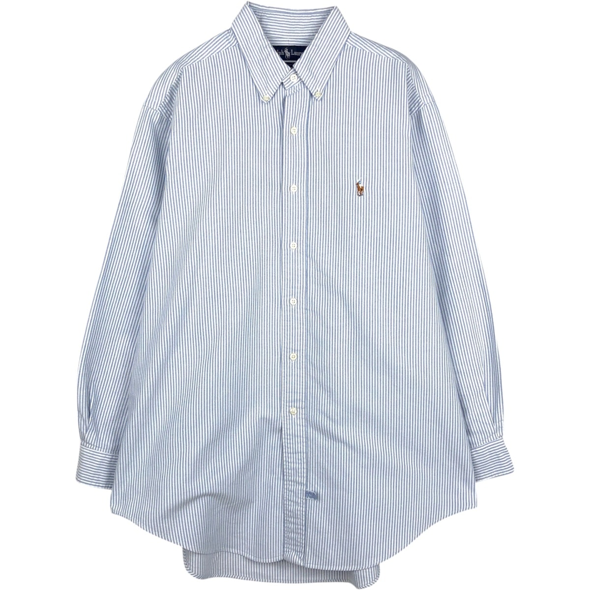 古着 ラルフローレン Ralph Lauren CLASSIC FIT 長袖 ボタンダウンストライプシャツ メンズXL相当/eaa659203