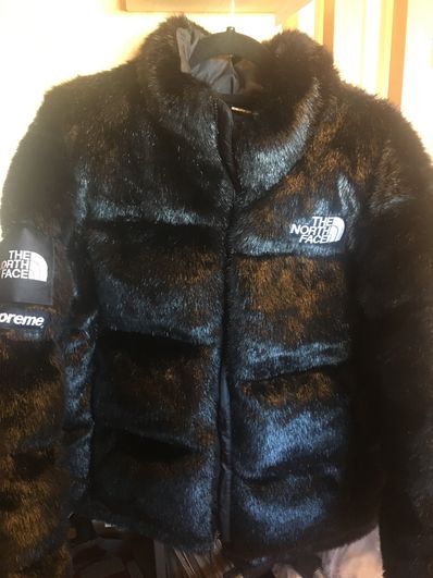 Supreme x The North Face Faux Fur Nuptse Jacket "Black"