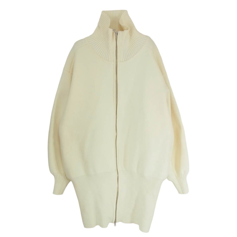 Adam et Rope' アダムエロペ ワンピース 23AW GAE-23260-B ショート ジャカード ドライバーズニット ダブルジップ ワンピース ホワイト系 F【中古】