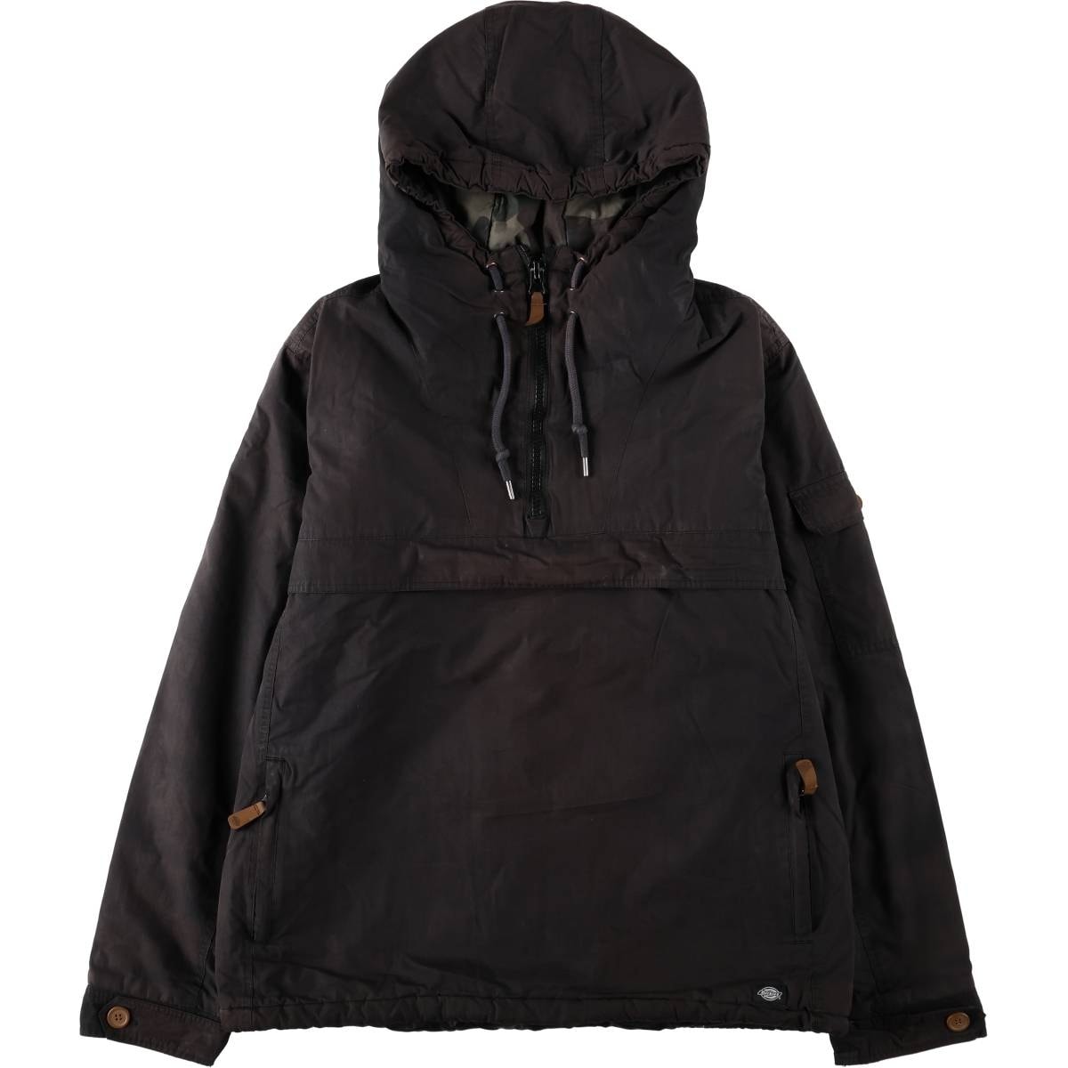 古着 ディッキーズ Dickies 中綿入り ハーフジップアノラックパーカー メンズM相当/eaa678335