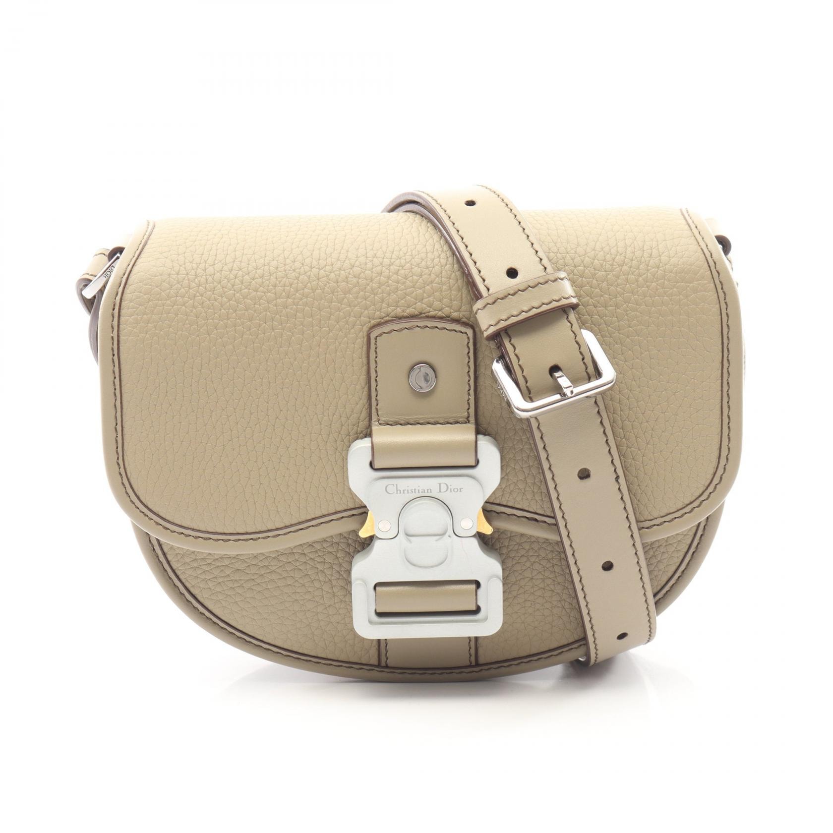 ディオール Dior GALLOP ギャロップ ミニ ショルダーバッグ バッグ レザー レディース ベージュ系 【中古】